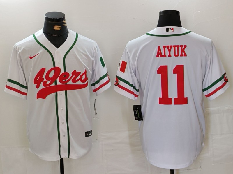 Men's San Francisco 49ers Brandon Aiyuk #11 White Jersey